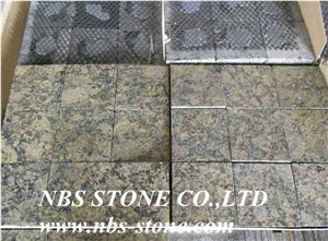 Verde Butterfly Green Granite Polished Tiles& Slabs,Flamed,Bushhammered,Cut to Size for Countertop,Kitchen Tops,Wall Covering,Flooring,Project,Building Material