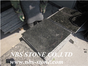 Verde Butterfly Green Granite Polished Tiles& Slabs,Flamed,Bushhammered,Cut to Size for Countertop,Kitchen Tops,Wall Covering,Flooring,Project,Building Material