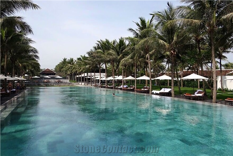 Beautiful Pool Tile Blue Stone