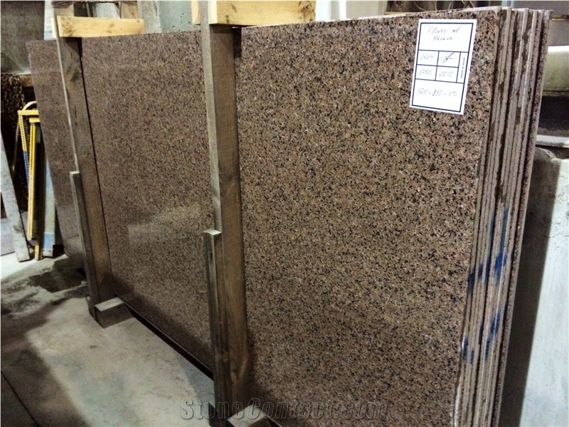 Coral Mist Granite Tiles & Slabs, Brown Ukraine Granite Tiles & Slabs