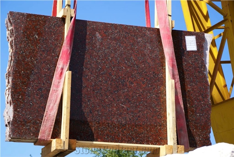 Santiago Red Granite Slabs, Rosso Santiago Ukraine Granite Tiles & Slabs