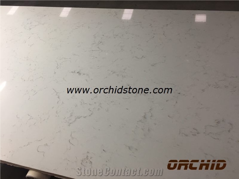 Carrara Bianca Quartz Stone Slabs & Tiles,Carrara Bianca Solid Surface,Engineered Stone Paving Tiles,Carrara Bianca/White Artificial Stone Paving Slabs