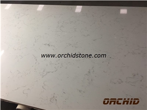 Carrara Bianca Quartz Stone Slabs & Tiles,Carrara Bianca Solid Surface,Engineered Stone Paving Tiles,Carrara Bianca/White Artificial Stone Paving Slabs