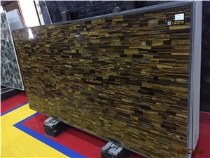 Semi Precious Stone Tiger Eye Slabs & Tiles,Gemstone Tiger Eye Hotel Decorative for Countertops,Worktops,Table Tops,Bar Tops,Island Tops,Wall Cladding Tiles
