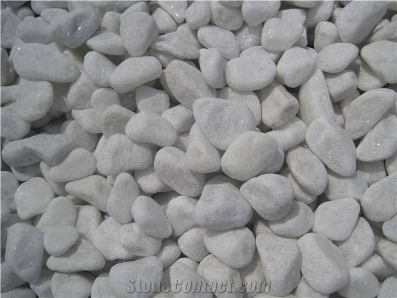 Snow White Pebble Packed by Pallet