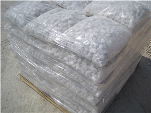 Snow White Pebble Packed by Pallet