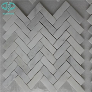 305x305mm Mosaic, Marble Mosaic Tile 15*15*8, Marble Mosaic Tile 15*15*4, White Color Marble Mosaic Tile, Polished Surface Mosaic, Garden & Balcony Marble Mosaic, Kitchen Marble Mosaic