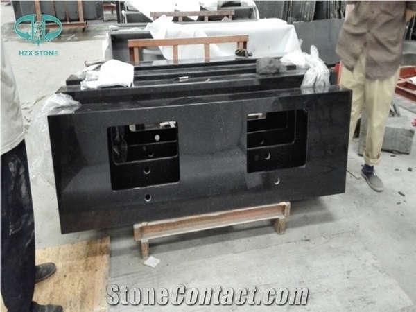 Black Galaxy Granite Custom Vanity Tops