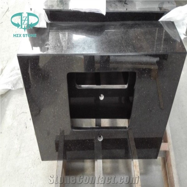 Black Galaxy Polished Bath Countertop/Bathroom Top/Desk Top/Vanity Top