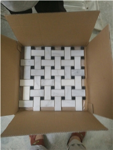 Cararra White Marble Polish Mosaic Tiles