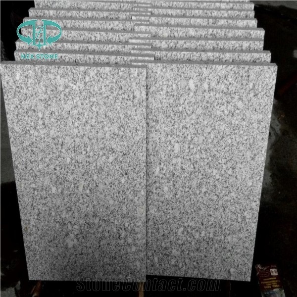 China Grey Granite G602 White Snow Granite Slabs, Tiles, Cheaper White Stone Light White Granite Royal White New Gray Granite Big Flower Granite