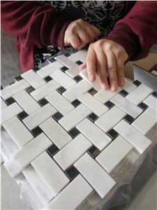 Eastern White Marble Mosaic Tile,Oriental White Marble Mosaic,Dynasty White Marble Mosaic ,Polished Mosaic Pattern and Tiles,China White Marble Mosaic Tiles and Pattern for Wall & Floor Covering