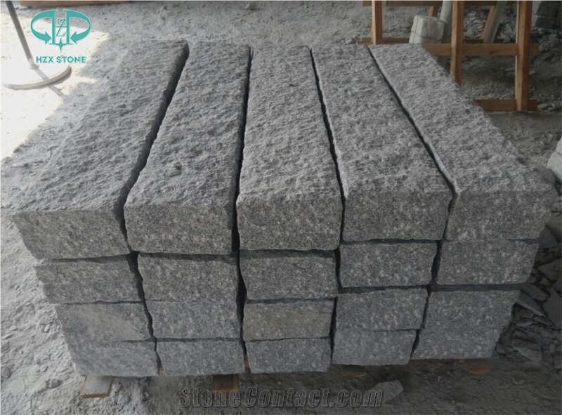 G603 Grey Granite Road Kerbs,Curbs,Garden Fence,Gate Columns,Gate Pillars,Palisade, Rough-Picked,Pineapple