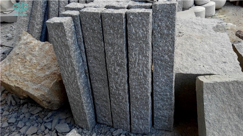G603 Grey Granite Road Kerbs,Curbs,Garden Fence,Gate Columns,Gate Pillars,Palisade, Rough-Picked,Pineapple