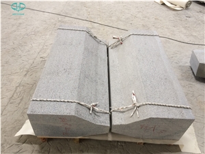 G654 Padang Dark Ballentine Grey Granite Road Transition Kerbs, Vehicle Barrier,Kerbstones,Curbstone,Road Kerb Stone