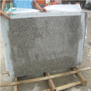 G664 Granite Slabs, Luna Pearl Granite Slabs, Luoyuan Bianbrook Brown, Black Spots Brown Granite, Copper Brown