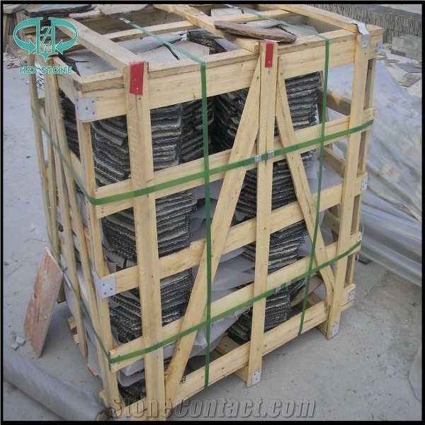 Garden Multi Yellow Slate Mesh Paver,Yellow Wooden Slate Crazy Paver on Mesh,Slate Landscaping Flagestone,Cheap Flagstone /Rustic Slate Flagstone / Irregular Flagstones/Flagstone Walkway Pavers /Slate