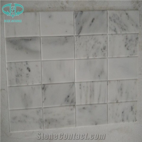Marble Mosaic Tile 15*15*8, Marble Mosaic Tile 15*15*4, White Color Marble Mosaic Tile, Polished Surface Mosaic, Garden & Balcony Marble Mosaic, Kitchen Marble Mosaic, Elevator Mosaic