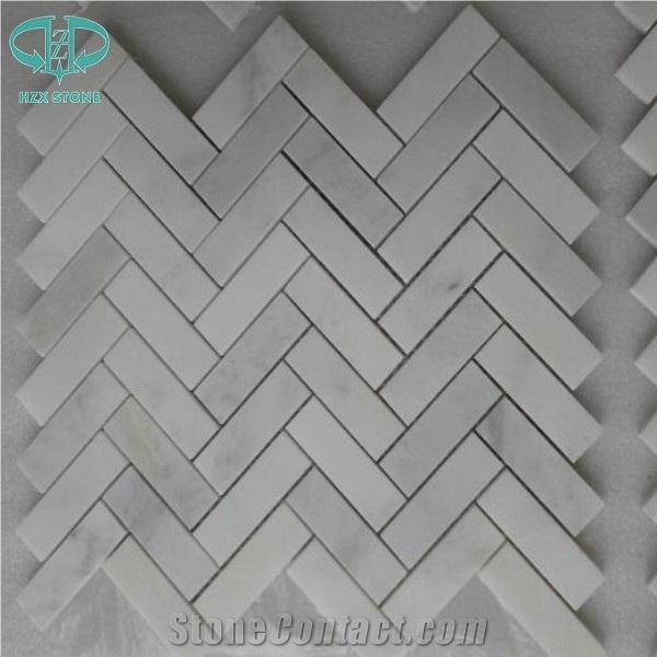 Marble Mosaic Tile 15*15*8, Marble Mosaic Tile 15*15*4, White Color Marble Mosaic Tile, Polished Surface Mosaic, Garden & Balcony Marble Mosaic, Kitchen Marble Mosaic, Elevator Mosaic