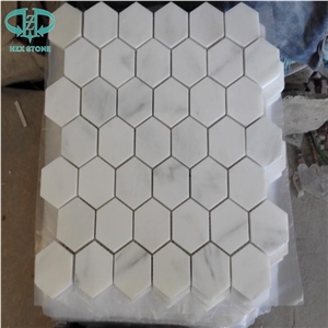 Marble Mosaic Tile 15*15*8, Marble Mosaic Tile 15*15*4, White Color Marble Mosaic Tile, Polished Surface Mosaic, Garden & Balcony Marble Mosaic, Kitchen Marble Mosaic, Elevator Mosaic