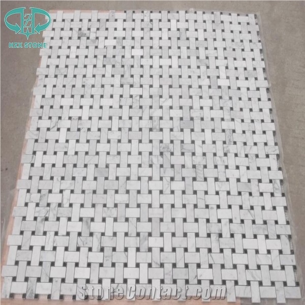 Mosaic Pattern, Marble Mosaic Tile 15*15*8, Marble Mosaic Tile 15*15*4, White Color Marble Mosaic Tile, Polished Surface Mosaic, Garden & Balcony Marble Mosaic, Kitchen Marble Mosaic, Wall Mosaic