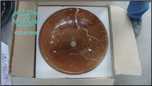 Red Marble Sink (Bowl), White Marble Sinks
