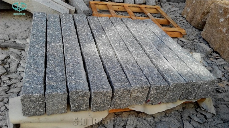 Rough-Picked,Pineapple G603 Grey Granite Road Kerbs