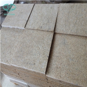 Rusty Yellow Beige G682,Sunset Gold G682 Granite, G350, Shandong Yellow Rusty Granite Flamed Slabs Tiles Paving, Wall Cladding Covering, Landscaping Decoration Building Project