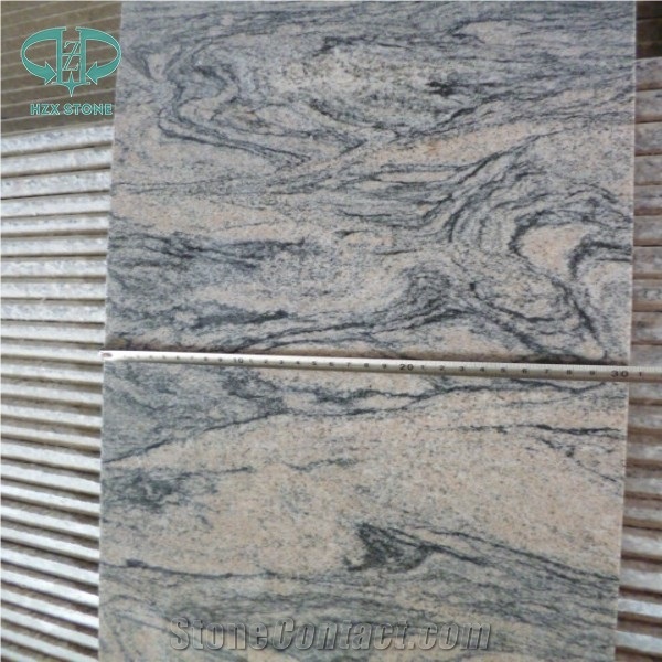 Silver Waves Granite Wall Tiles, China Juparana Floor Tile, Desert Gold Granite Tiles, Desert Flower