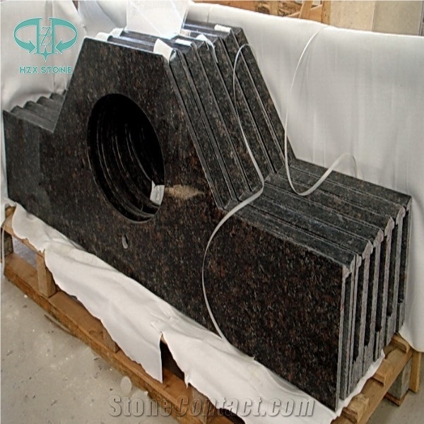 Tan Brown Bathroom Countertops, Brown Granite Vanity Tops,Custom Vanity Tops