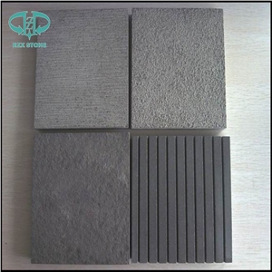 Volcanic Stone,Hainai Black Balsalt,Black China Basalt,Lava Stone, Black Volcano Stone, Flamed Basalt Flooring Tiles