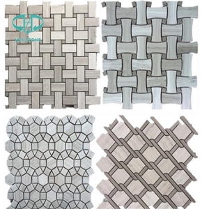 White Wood Marble Tile, Wooden White Marble Wall Stone, Exterior Facade Tile, Facade Wall Tile