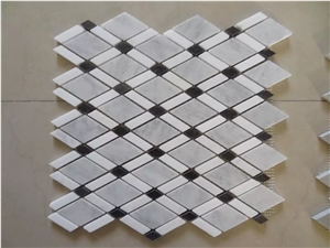 Bianco Carrara Cd Herringbone Mosaic Tile for Walling