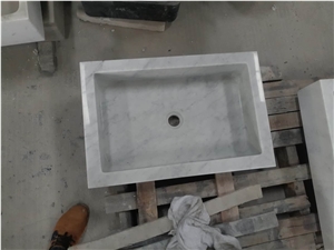 Carrara Farm Basins Bianco Carrara C Vessel Sink for Bathroom