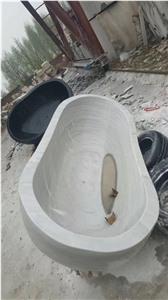 China White Marble Bathtubs,Natural Polished Bathtub for Hotel