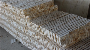 Egyptian Beige Brick Mosaic Tile Split Finish Mosaic Tile for Walling