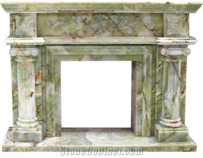 Fireplace Onyx Luxrious Decoration