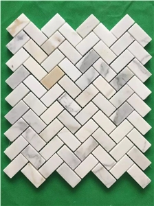 Marble Calacatta Herringbone 23*48 Polished Mosaic Tile for Back Splash Marble Calacatta Herringbone 23*48 Polished Mosaic Tile for Back Splash
