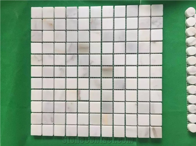 Marble Calacatta Herringbone 23*48 Polished Mosaic Tile for Back Splash