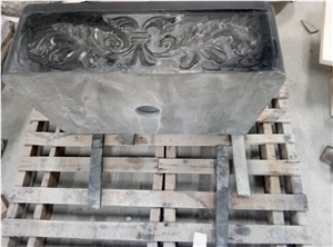 Popular Decoration Black Granite Bathtub