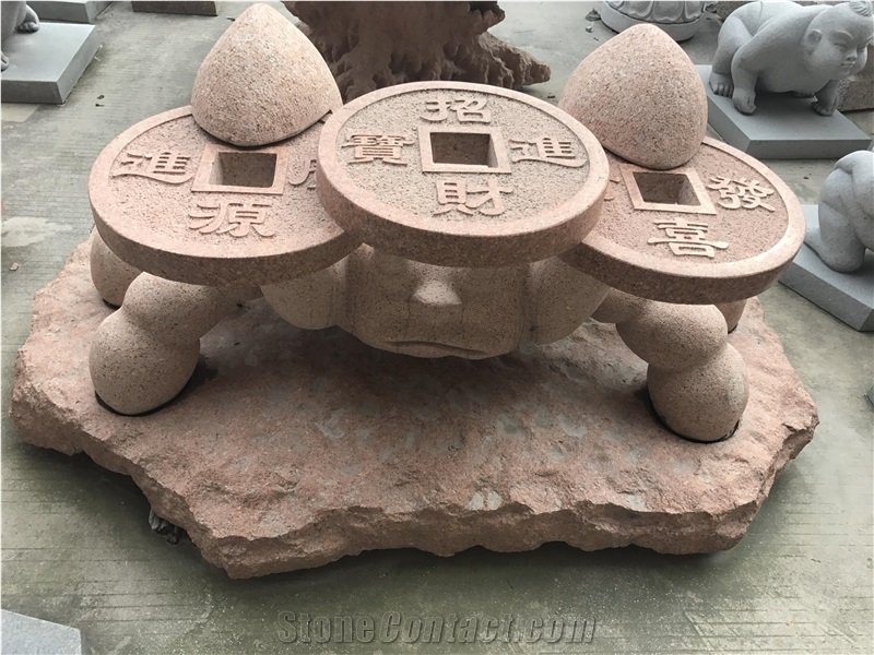 Red Granite Crab Sculpture,Big Seafood Sculpture for Outdoor Decoration,Crab Garden Sculpture