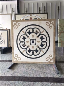 Square Waterjet Mosaic Pattern Medallion