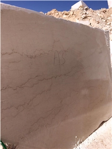 Turkish Botticino Lino Marble Blocks, Beige Cream Marble with Red Veins Turkey