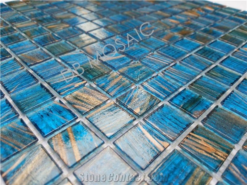 Goldenline Glass Mosaic Tile for Swimming Pool