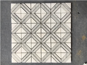 Beige,White,Grey,Marble Square Mosaic Tiles Beige,White,Grey,Marble Square Mosaic Tiles
