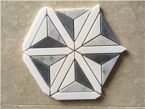 China Wihte Marble Mosaic Tiles Mosaic Floor Stone