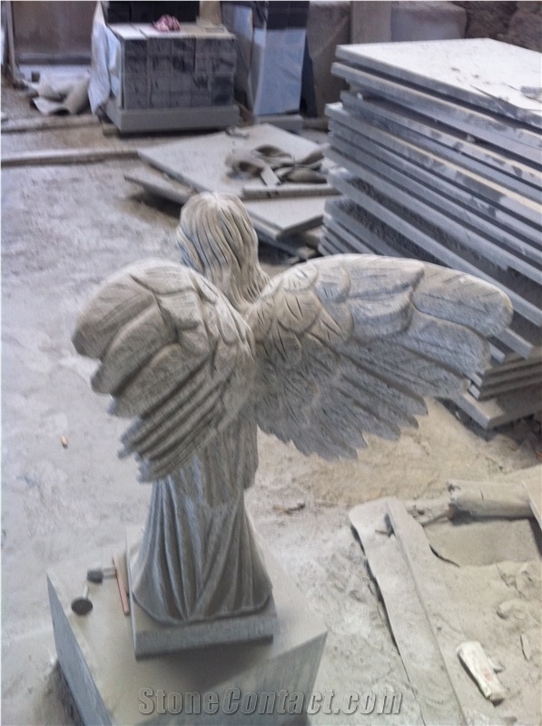 Angle Sculpture, G603 Grey Granite Sculpture & Statue