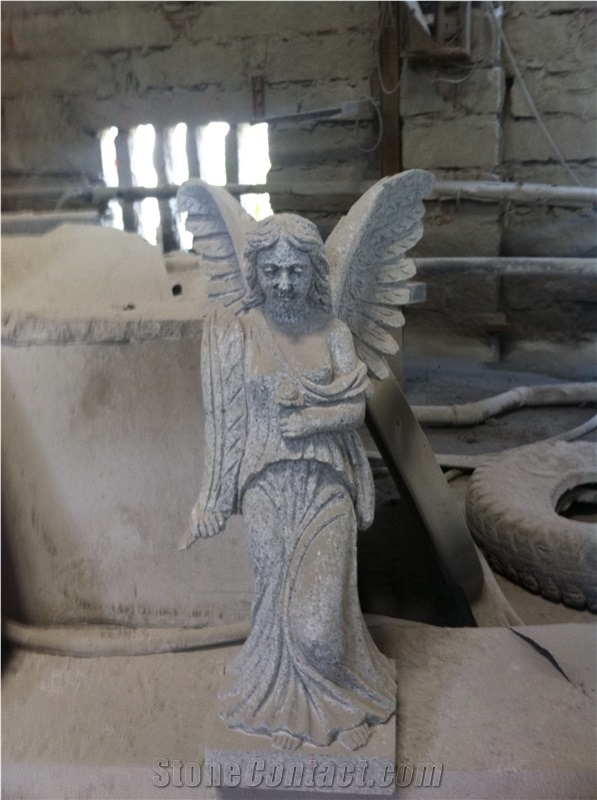 Angle Sculpture, G603 Grey Granite Sculpture & Statue