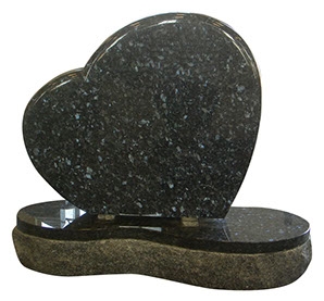 Black Granite Rounder Heart Monument & Tombstone Black Granite Rounder Heart Monument & Tombstone
