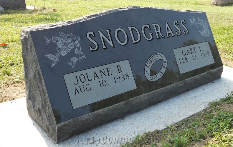 Black Granite Slant Grave, Slant Headstones